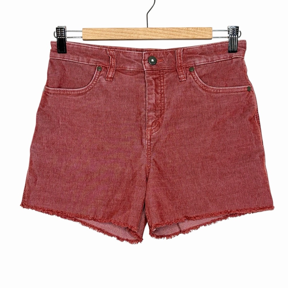 Carve Designs Oahu 4" Shorts Red Womens Size 4 Corduroy Mid Rise Granola Girl